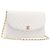 Bolso de hombro CHANEL Chain Matelasse de piel de cordero Blanco Gold CC Auth 200466V Dorado