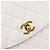 Bolso de hombro CHANEL Chain Matelasse de piel de cordero Blanco Gold CC Auth 200466V Dorado - vista 17