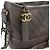 Borsa a tracolla CHANEL Chain Gabriel De V Stitch in pelle caviar grigia CC Auth 203252V Marrone - vista 17