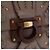Borsa a tracolla Salvatore Ferragamo Gancini in pelle marrone e oro Auth 202452A D'oro - vista 18