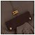 Borsa a tracolla Salvatore Ferragamo Gancini in pelle marrone e oro Auth 202452A D'oro - vista 20