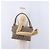 Borsa a tracolla Salvatore Ferragamo Gancini in pelle marrone e oro Auth 202452A D'oro - vista 26