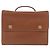 Hermès Borsa Business HERMES Danube 38 in Pelle Brown Gold Auth bs37017 Marrone D'oro - vista 13