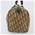 Borsa Boston Christian Dior Trotter Canvas Beige Gold Auth 200492 D'oro - vista 3