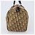 Borsa Boston Christian Dior Trotter Canvas Beige Gold Auth 200492 D'oro - vista 4