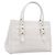 Borsa Christian Dior Canage in pelle bianca e argento Auth mr2872V Bianco