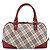 BURBERRY Nova Check Handtasche Canvas Beige Silver Auth 203239A Silber - Ansicht 2