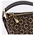 Céline Borsa a tracolla CELINE C Macadam Canvas Marrone Oro Auth 203001 D'oro - vista 10