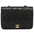 Borsa a tracolla CHANEL Matelasse con catena in pelle d'agnello nera e oro CC Auth 202897V Nero D'oro - vista 13