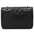 Borsa a tracolla CHANEL Matelasse con catena in pelle d'agnello nera e oro CC Auth 202897V Nero D'oro - vista 2