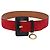 Céline Cinturón CELINE Circle Belt de cuero 29.9'' Rojo Oro Auth 203046 Roja Dorado
