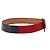 Céline Cinturón CELINE Circle Belt de cuero 29.9'' Rojo Oro Auth 203046 Roja Dorado - vista 4