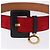 Céline Cinturón CELINE Circle Belt de cuero 29.9'' Rojo Oro Auth 203046 Roja Dorado - vista 5