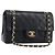 Borsa a tracolla CHANEL Chain Matelasse 23 in pelle d'agnello nera e oro CC Auth 200493SAM Nero D'oro