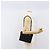 Borsa a tracolla CHANEL Matelasse con catena in raso nero con CC dorato Auth 200529V D'oro - vista 26
