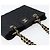 Borsa a tracolla CHANEL Matelasse con catena in raso nero con CC dorato Auth 200529V D'oro - vista 6