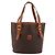 Céline Borsa Tote CELINE Macadam Canvas PVC Pelle Brown Gold Auth 203435A Marrone D'oro - vista 13