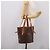 Céline Borsa Tote CELINE Macadam Canvas PVC Pelle Brown Gold Auth 203435A Marrone D'oro - vista 24