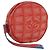 CHANEL New Travel Line Pouch Canvas Red Silver CC Auth 202970 Argento Rosso