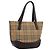 Borsa a mano BURBERRY Nova Check Canvas Beige Gold Auth 202661 D'oro