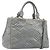 Borsa Miu Miu Vitellolux in pelle 2way Grigio Tono Oro Auth 202588V Marrone