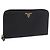 PRADA Lange Geldbörse Saffiano Black Gold Tone Auth 203079 Schwarz