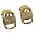 Orecchini Salvatore Ferragamo Vala Metal Gold Tone Auth SW2870