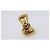 Orecchini Salvatore Ferragamo Vala Metal Gold Tone Auth SW2870 - vista 4