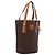 Céline CELINE Macadam Canvas Tote Bag PVC Leder Brown Gold Auth 201267V Braun Golden