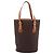 Céline CELINE Macadam Canvas Tote Bag PVC Leder Brown Gold Auth 201267V Braun Golden - Ansicht 2