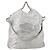 Borsa a tracolla CHANEL COCO Mark Punching in pelle 2way Silver CC Auth 197660 Argento