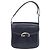 Borsa a tracolla GUCCI in pelle blu navy e tono oro Auth 201158 - vista 13