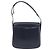 Borsa a tracolla GUCCI in pelle blu navy e tono oro Auth 201158 - vista 3