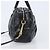Borsa Miu Miu Vitellolux Matelassé in pelle 2way Nero Tono Oro Auth 202629V - vista 3