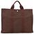 Hermès HERMES Her Line Tote MM Tote Bag Canvas Brown Silver Auth 203788 Braun Silber - Ansicht 13