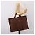 Hermès HERMES Her Line Tote MM Tote Bag Canvas Brown Silver Auth 203788 Braun Silber - Ansicht 20