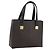 Céline Borsa a mano circolare CELINE Macadam Canvas PVC Pelle Nero Oro Auth 202882 D'oro