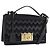 Borsa Salvatore Ferragamo Gancini in camoscio 2way nera tono oro Auth ka6147 Nero