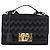 Borsa Salvatore Ferragamo Gancini in camoscio 2way nera tono oro Auth ka6147 Nero - vista 13