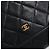 Borsa a tracolla CHANEL Matelasse con catena in pelle d'agnello nera e oro CC Auth 200579V Nero D'oro - vista 17