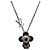 LOUIS VUITTON Collana Pendente Vivienne Metallo Nero Argento M00831 Auth 202825M