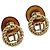 Orecchini Christian Dior Metal Gold Tone Auth BA15415