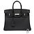 Hermès mala HERMES Birkin 25 em Couro Preto - 103896