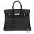 Hermès mala HERMES Birkin 25 em Couro Preto - 103896 - vista 3