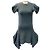 Vestido sweatshirt Sacai cinza com mangas curtas e bainha com folhos
