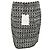 Minifalda de tweed con lentejuelas negro / blanco Alessandra Rich - vista 3