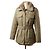 Parka Woolrich para mujer con ribete de piel, Caqui