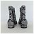 Botines Balenciaga de piel grabada efecto piel de serpiente plateada Negro Gris - vista 7
