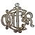 Spilla Christian Dior Monogramma CD Dorata con Cristalli D'oro