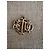 Spilla Christian Dior Monogramma CD Dorata con Cristalli D'oro - vista 4